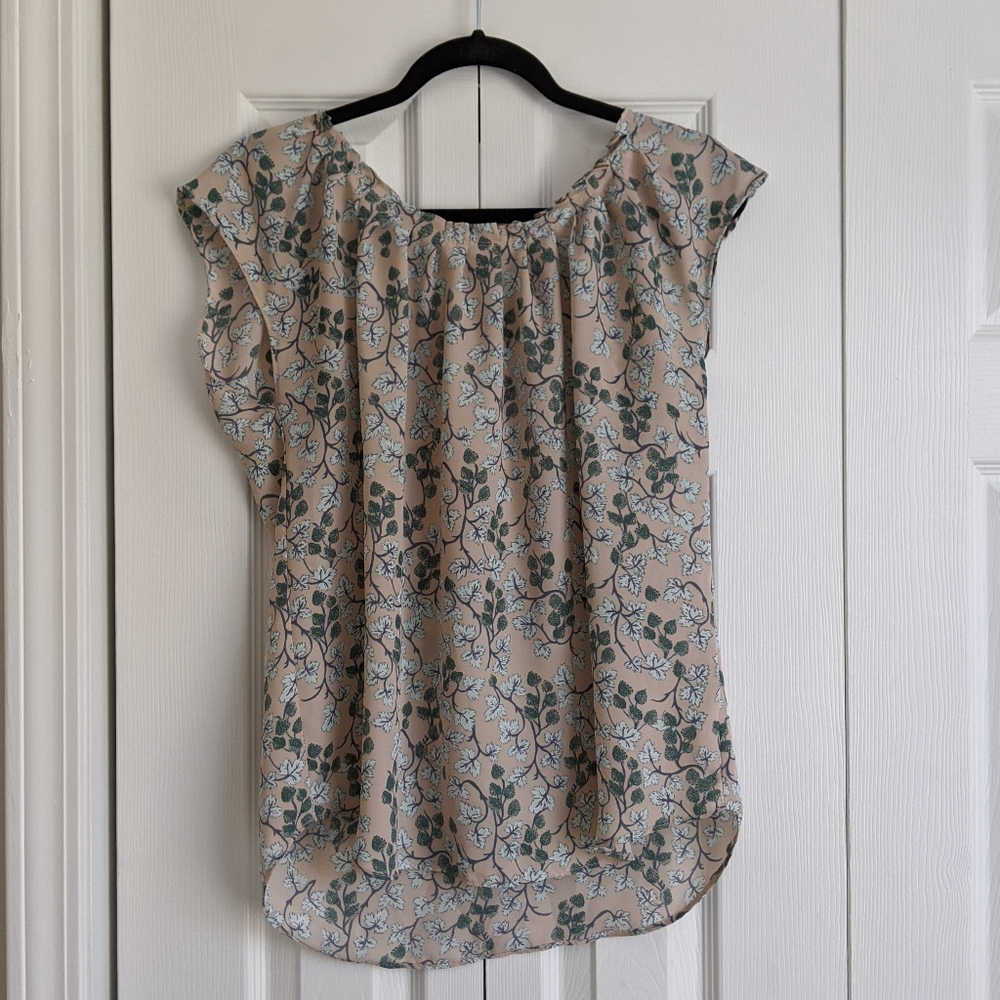 LC Lauren Conrad Pleat-Neck Top